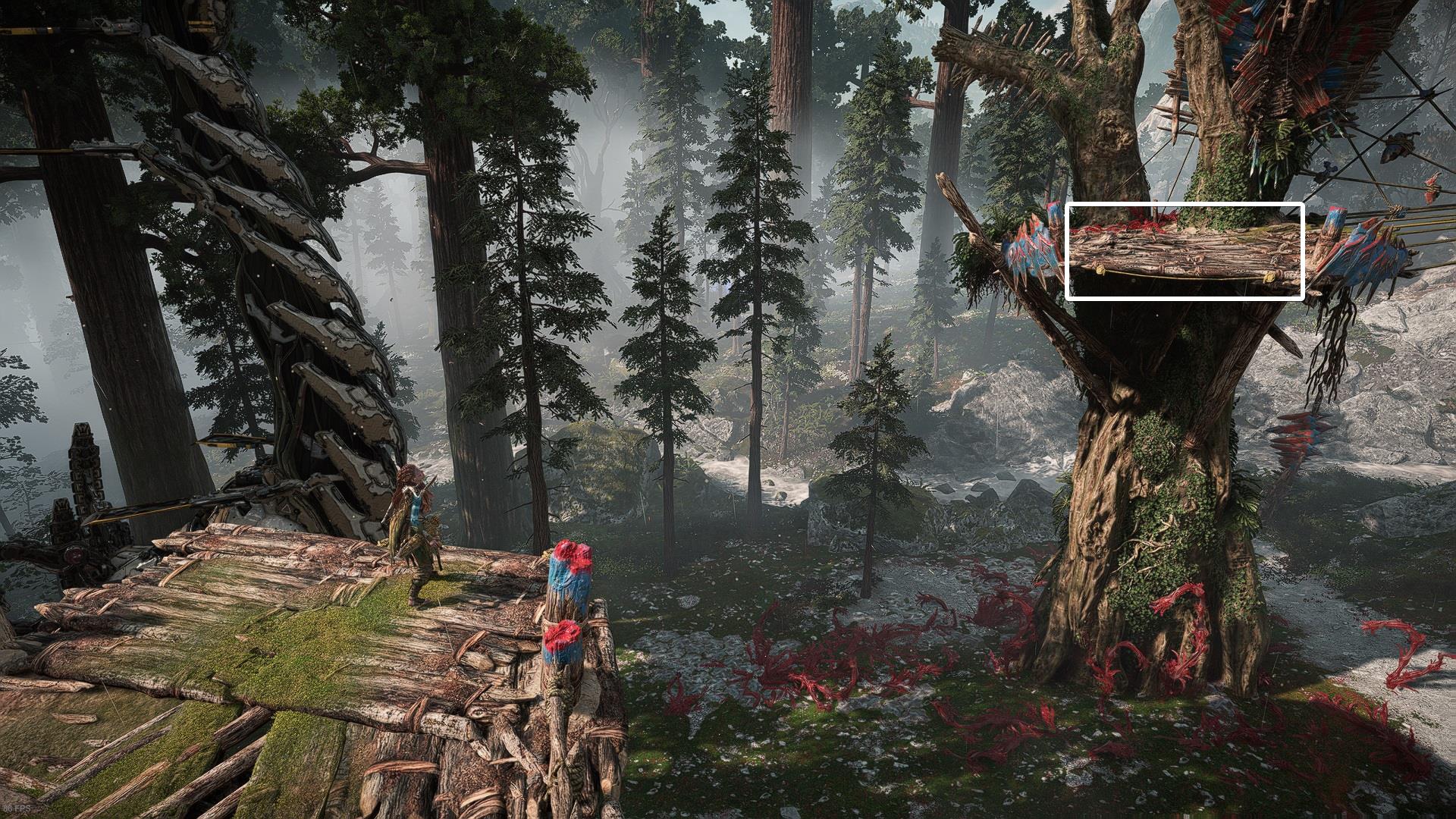 The Stand of the Sentinels Tallneck - get to the platform across