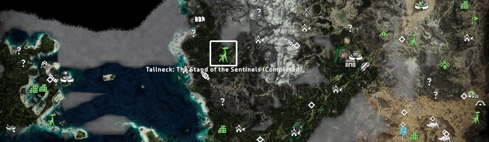 Horizon Forbidden West The Stand of the Sentinels Tallneck map location