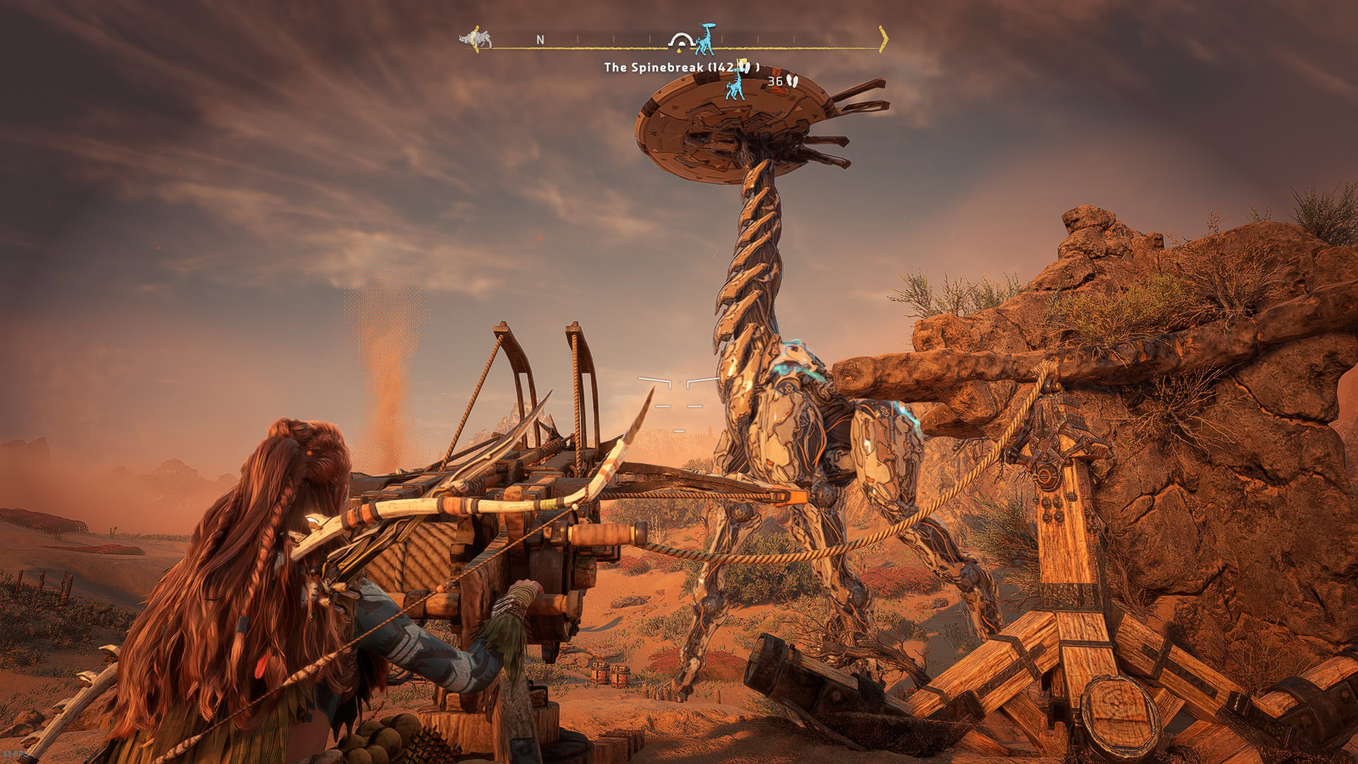 The Stillsands Tallneck fire the first ballista