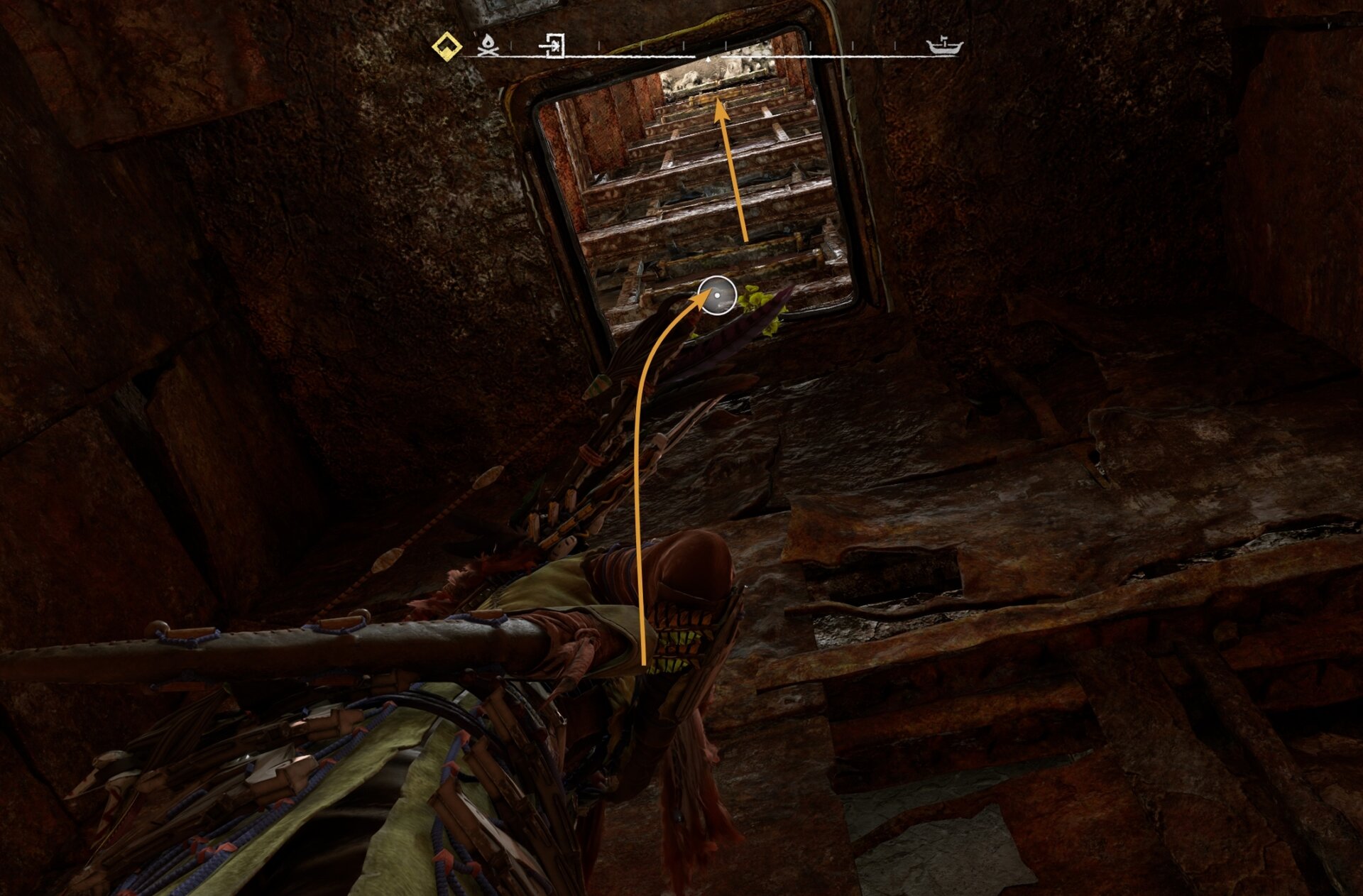 Get up to the roof of the elevator shaft