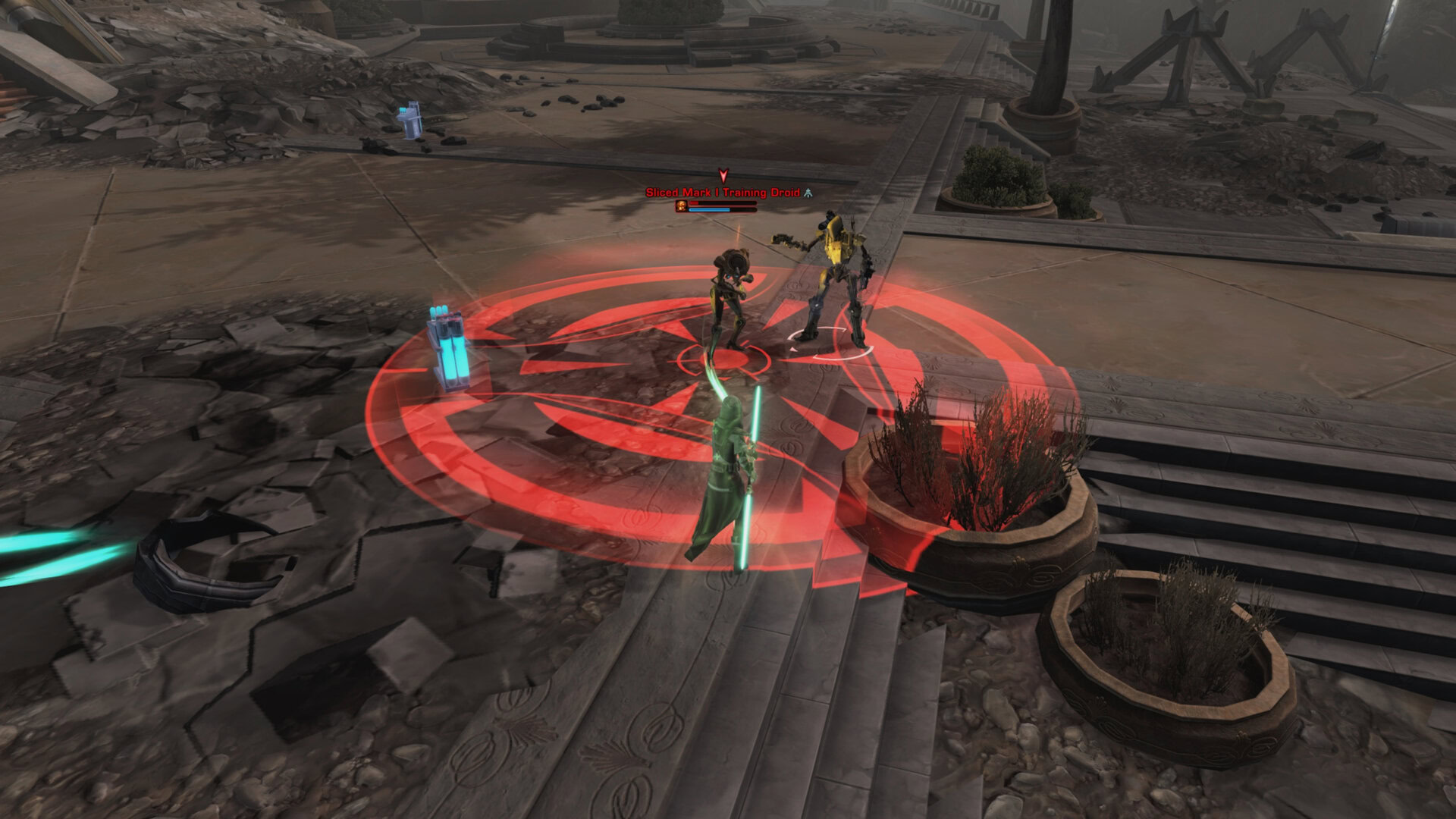 A droid about to self-destruct - Second Boss: Lieutenant Kreshin - Assault on Tython Republic Side SWTOR Flashpoint