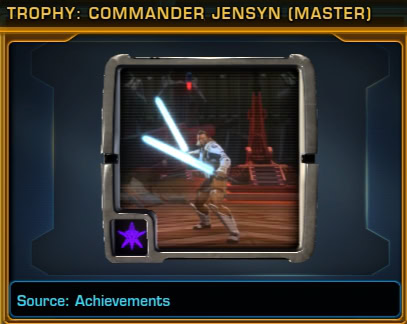 Achievements for Korriban Incursion (Empire) - Defeat Commander Jensyn (Master)