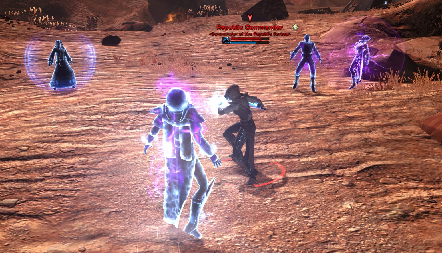 The group under the effect of Master Stasis