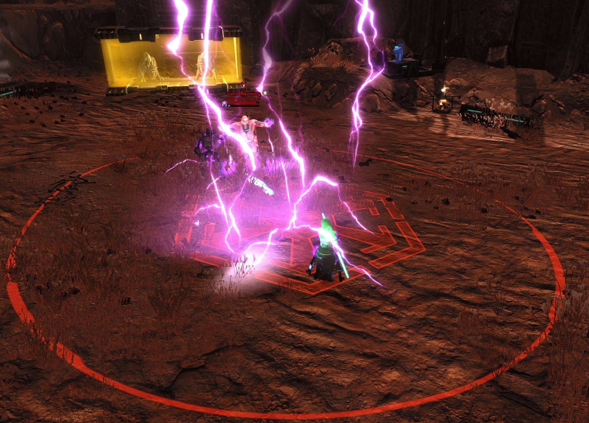Lord Renning using Force Storm - SWTOR Korriban Incursion Republic version Flashpoint Guide