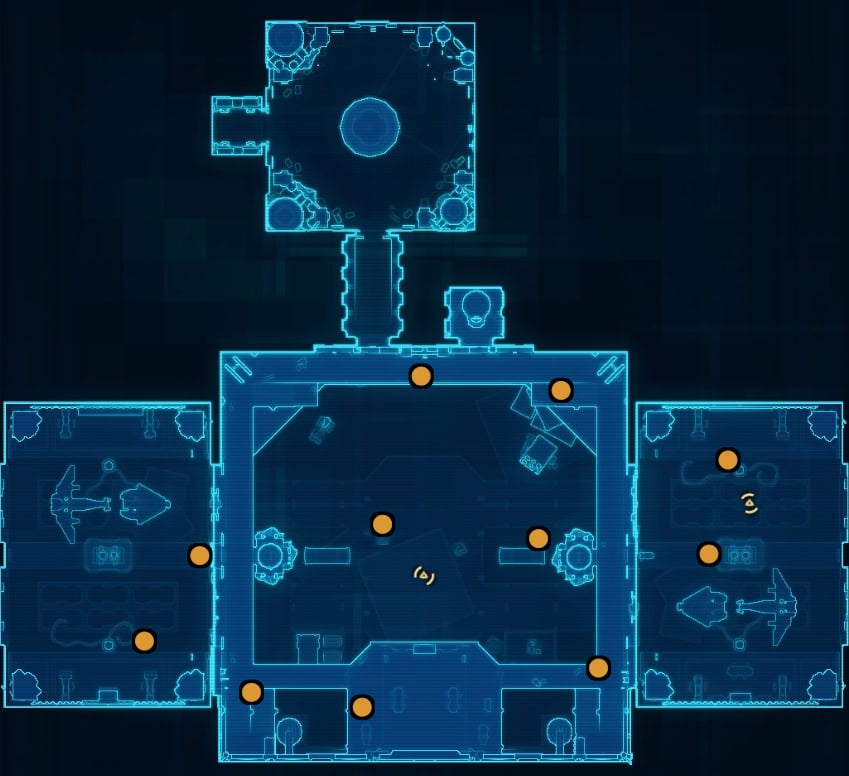 Hangar Bay P4 Map - Supply Drop Locations