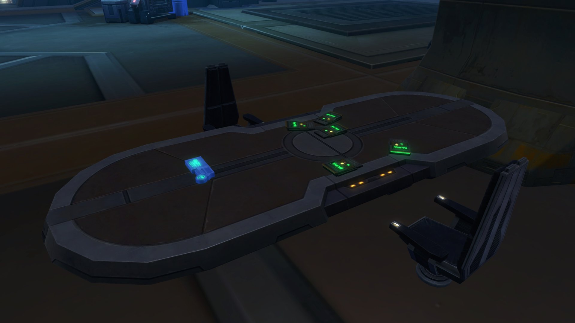 The Electronics Assembly Access Codes are in the middle room on this table.