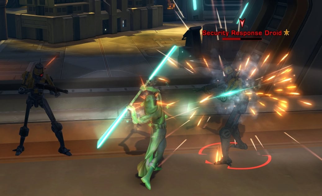 Security Response Droids spawn if you fail the assembly testing.