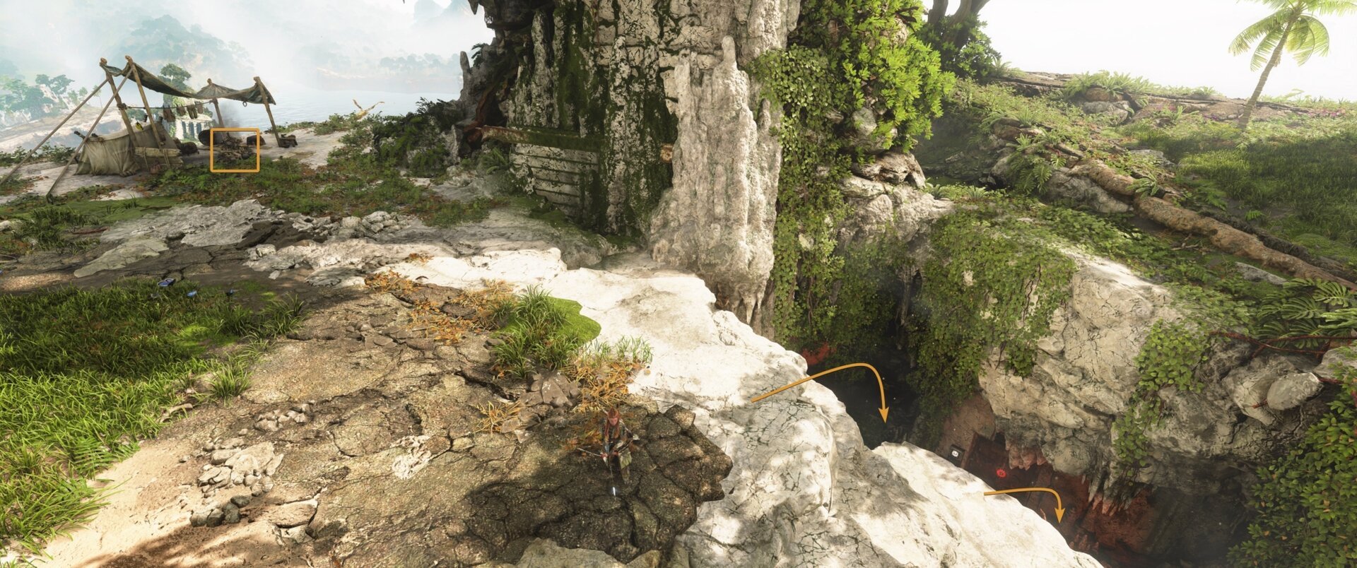 Start from the Camp on the northern side of the ruins