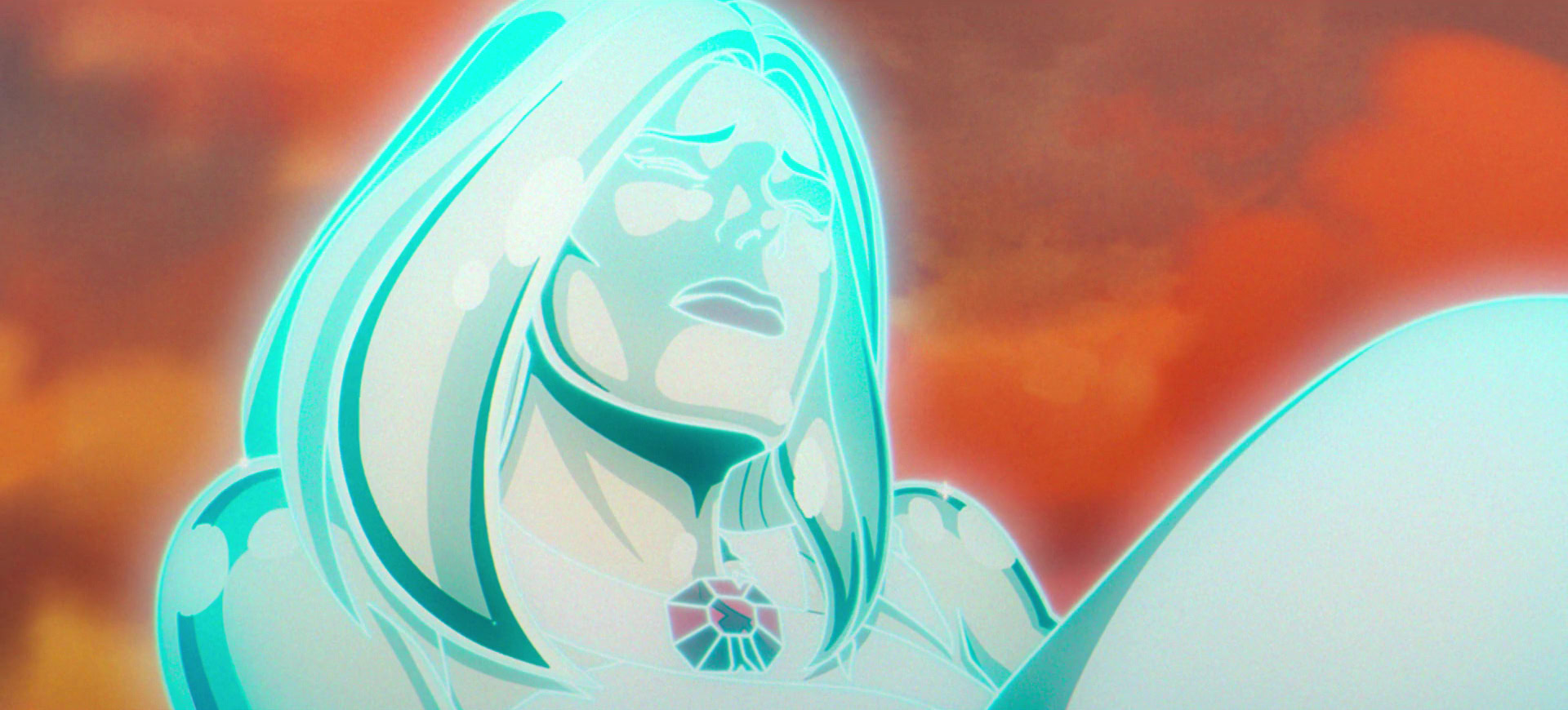 Emma Frost turned into a diamond