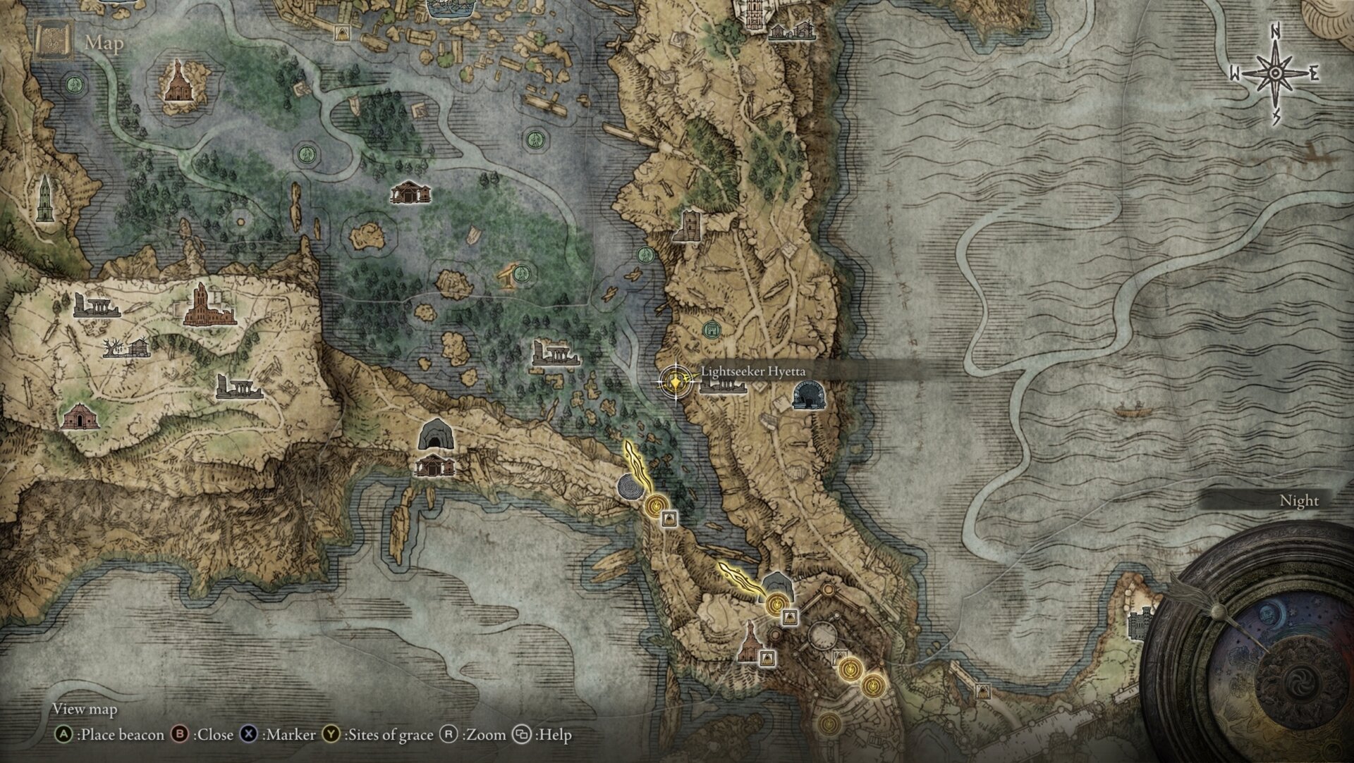 Hyetta's Feeding Grounds - Location 2: Near the Purified Ruins map