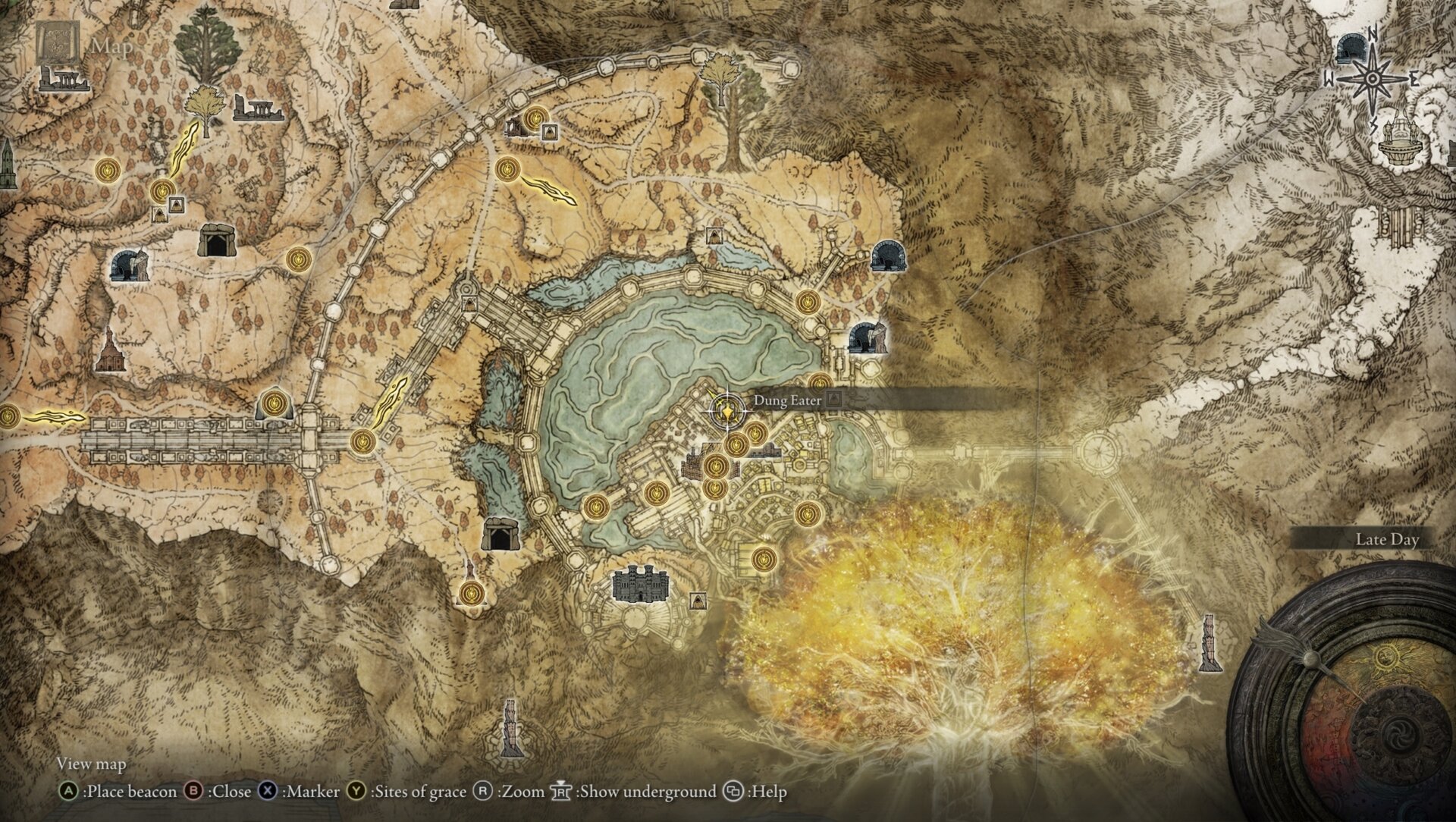 Releasing the Dung Eater - map location