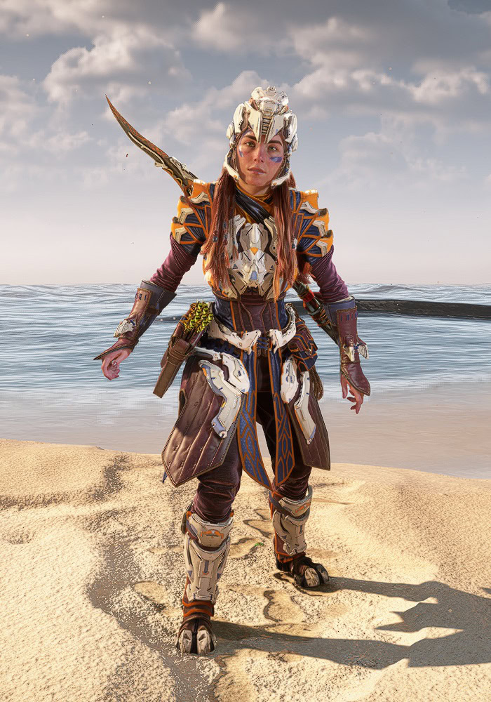Horizon Forbidden West Outfits Catalog - Carja Behemoth Trapper Front