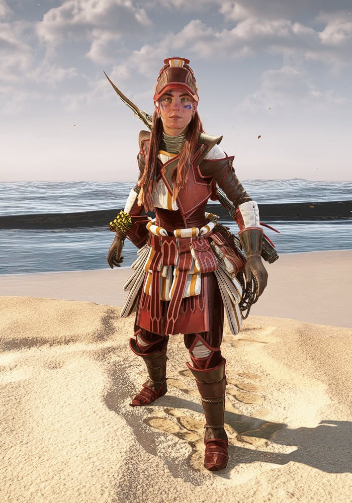 Horizon Forbidden West Outfits Catalog - Carja Trader Front