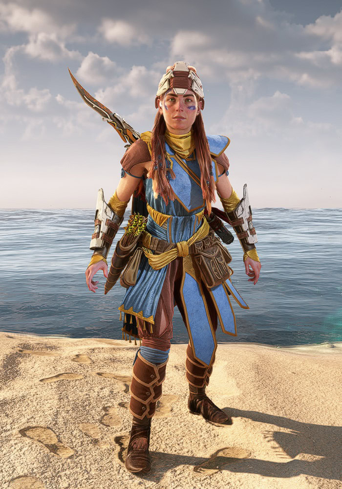 Horizon Forbidden West Outfits Catalog - Carja Wanderer Front