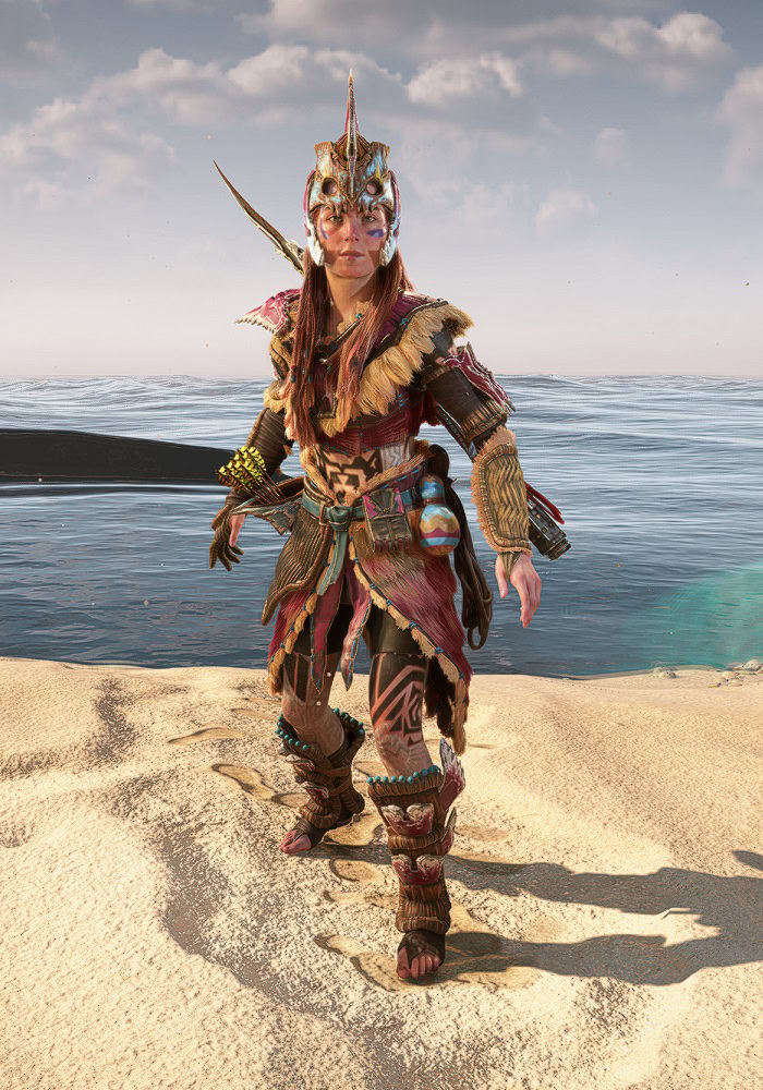 Horizon Forbidden West Outfits Catalog - Tenakth Sky Climber Front