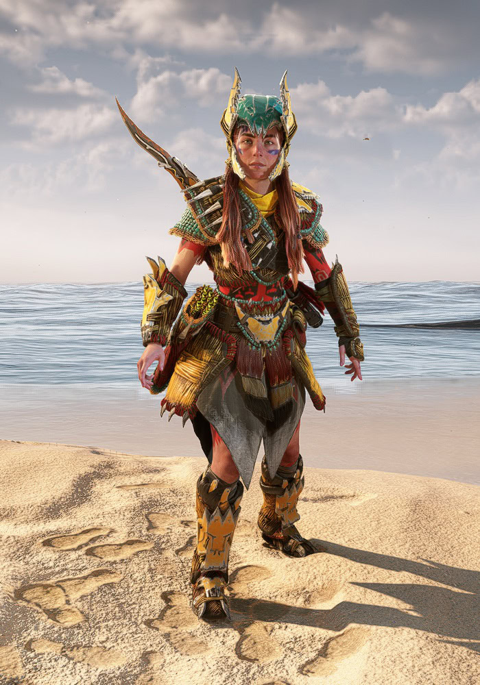 Horizon Forbidden West Outfits Catalog - Tenakth Vanquisher Front
