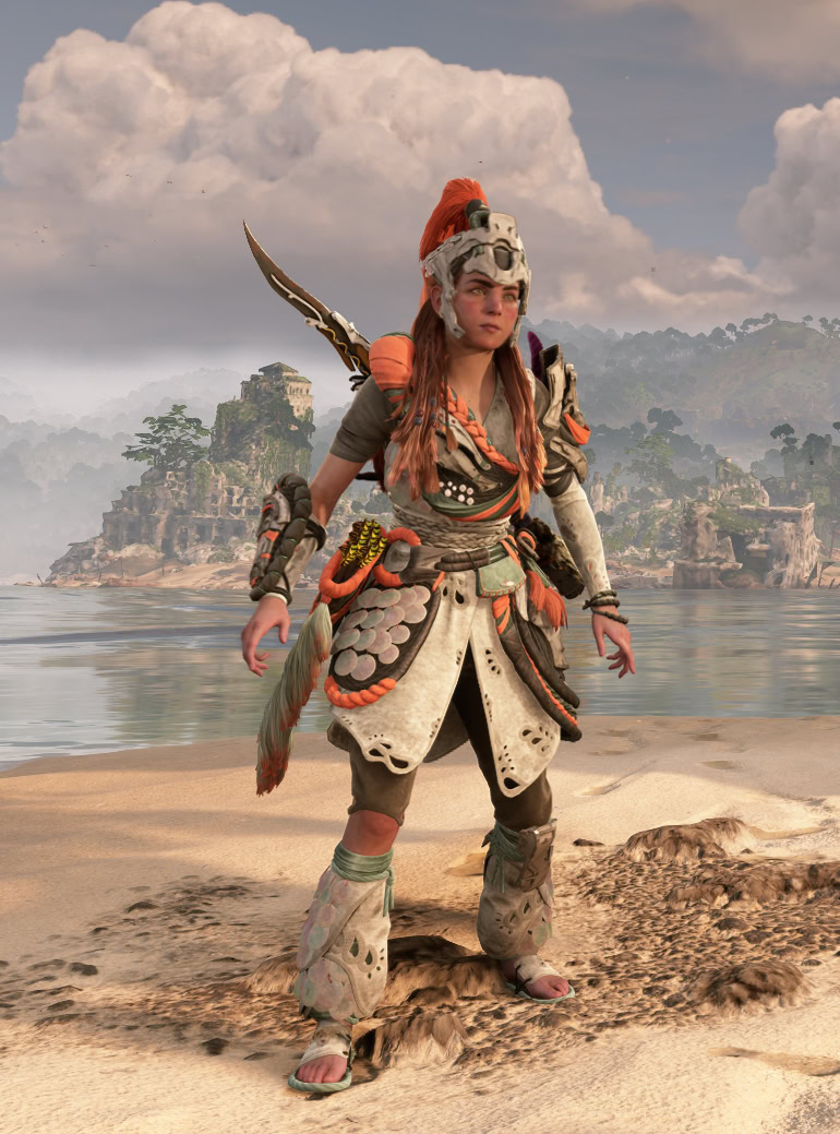 Horizon Forbidden West The Burning Shores DLC Quen Deadeye Outfit - Front