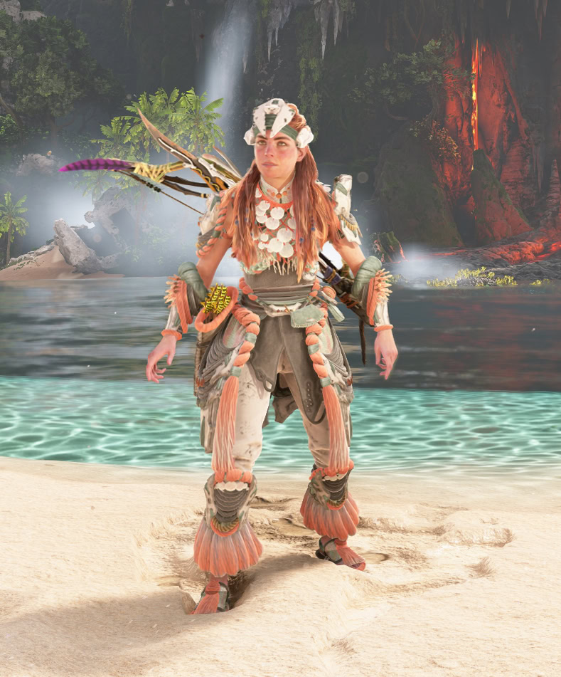 Horizon Forbidden West The Burning Shores DLC Quen Marine Outfit - Front