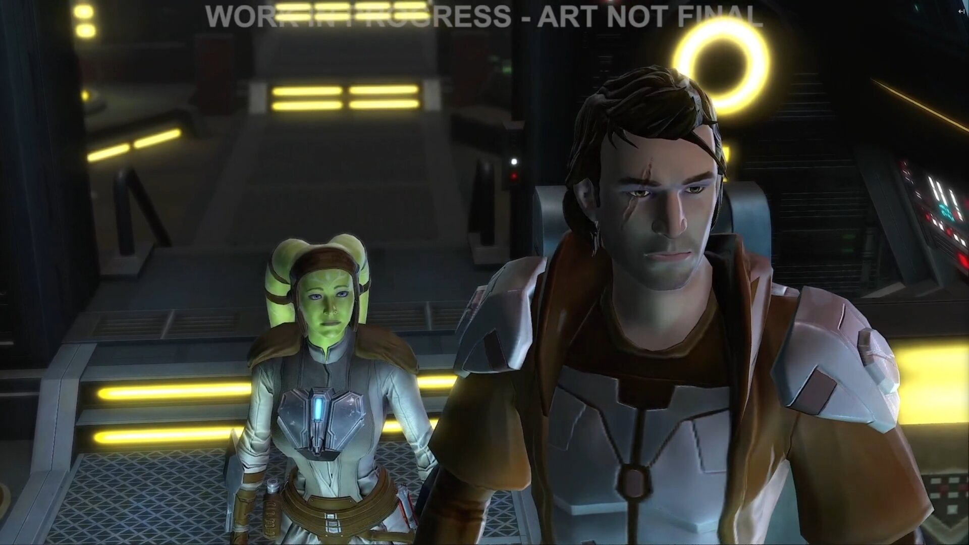 Sahar in SWTOR 7.5 new story together with the Jedi Knight character