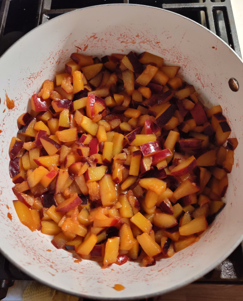 Cooked plum chunks