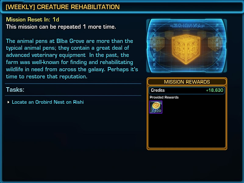 [WEEKLY] Creature Rehabilitation