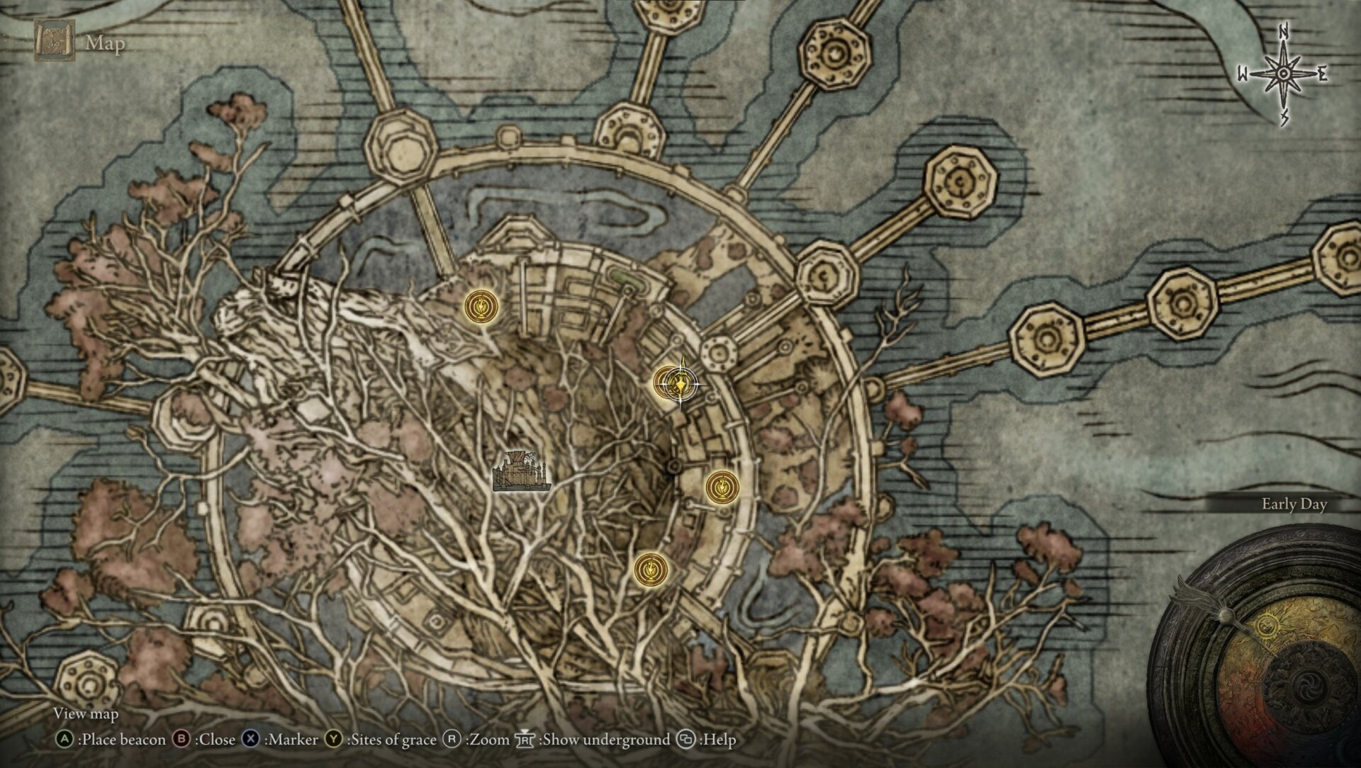 Seedbed Curse - Elphael, Brace of the Haligtree (Low) map location