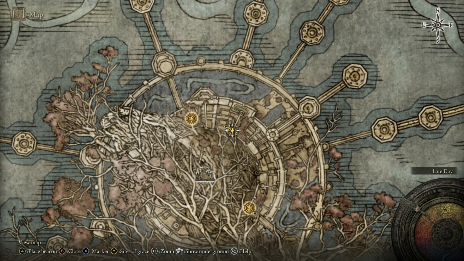 Seedbed Curse - Elphael, Brace of the Haligtree (High) map location