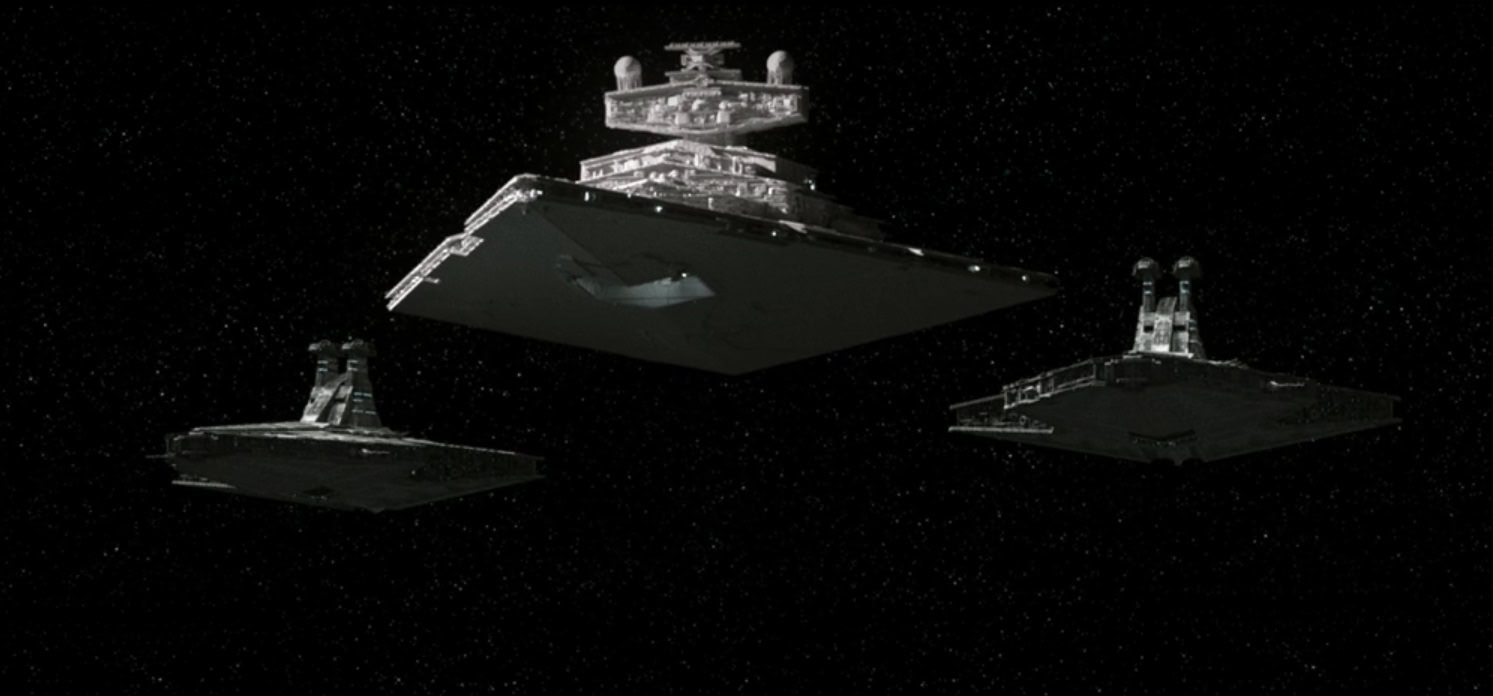Imperial Destroyer and Venator next to each other in The Bad Batch Season 3 FInale