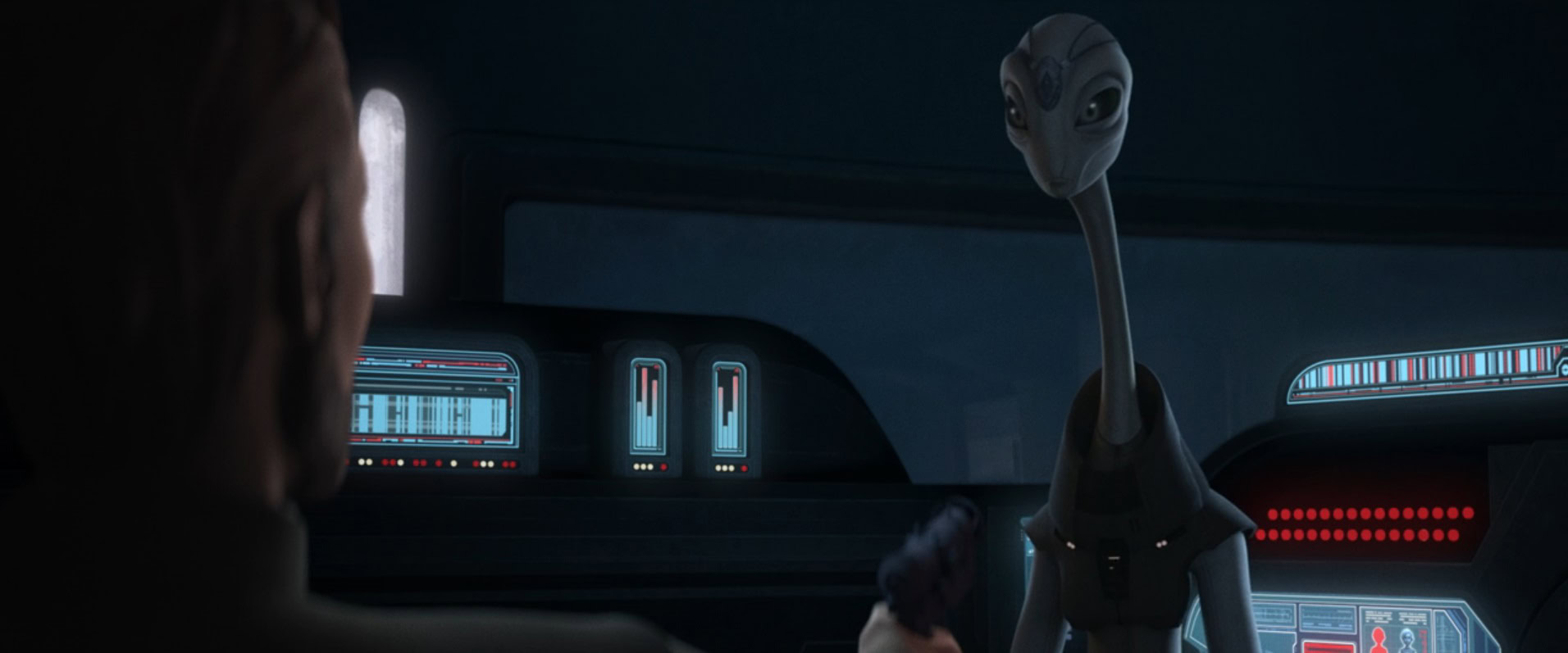 The final scene of Rampart and Nala-Se in The Bad Batch series finale