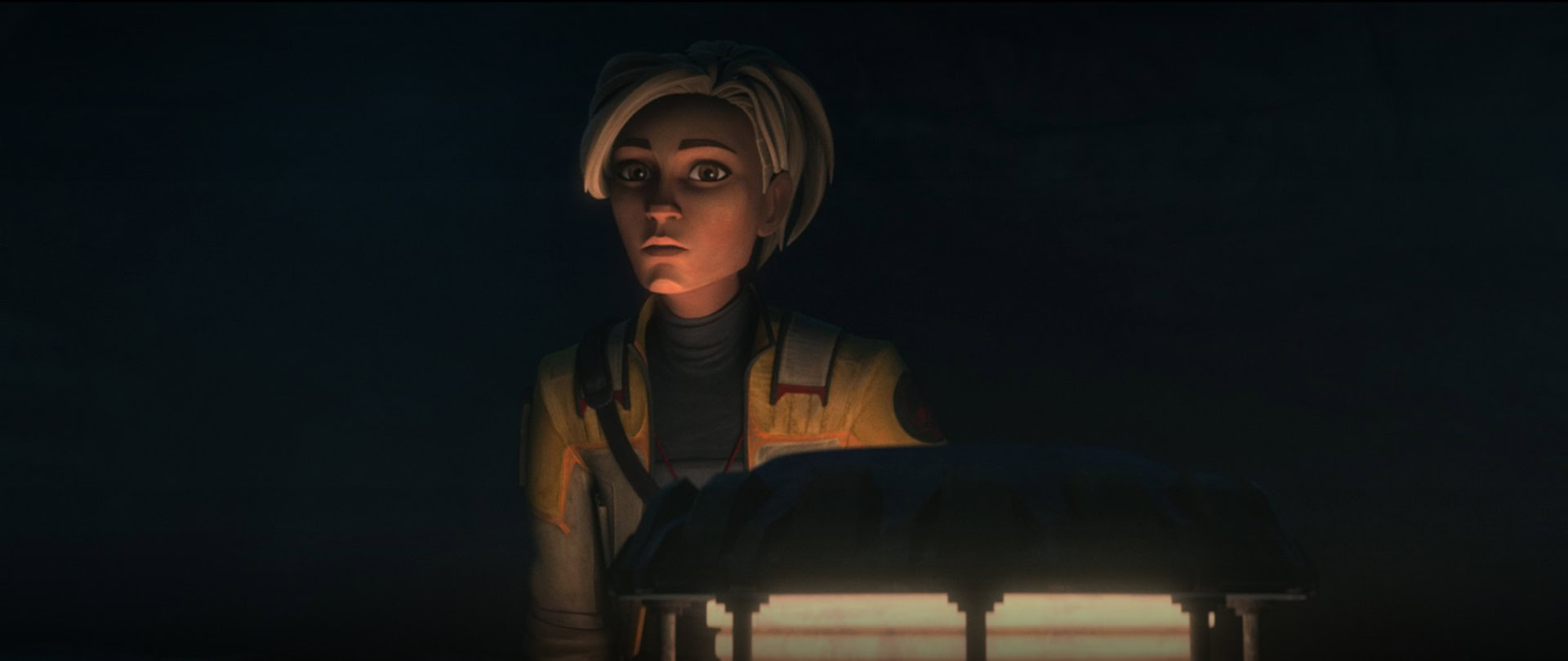 The final scene of the series shows Omega as a grown-up young woman ready to join the Rebellion