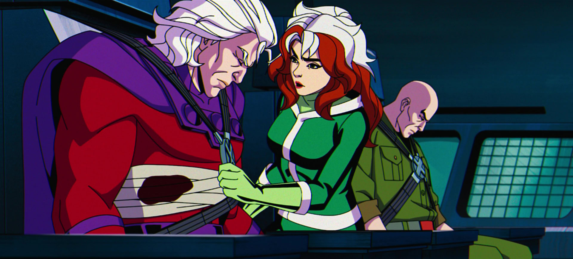 Xavier and Magneto are comatose, scene from X-Men 97 Episode 10 Season finale