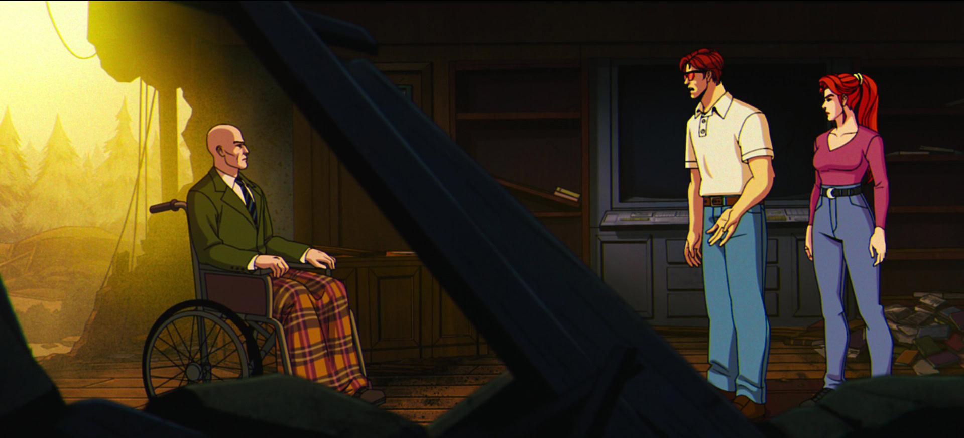 Xavier wants Cyclops andJean to live their life, scene from X-Men 97 Episode 9
