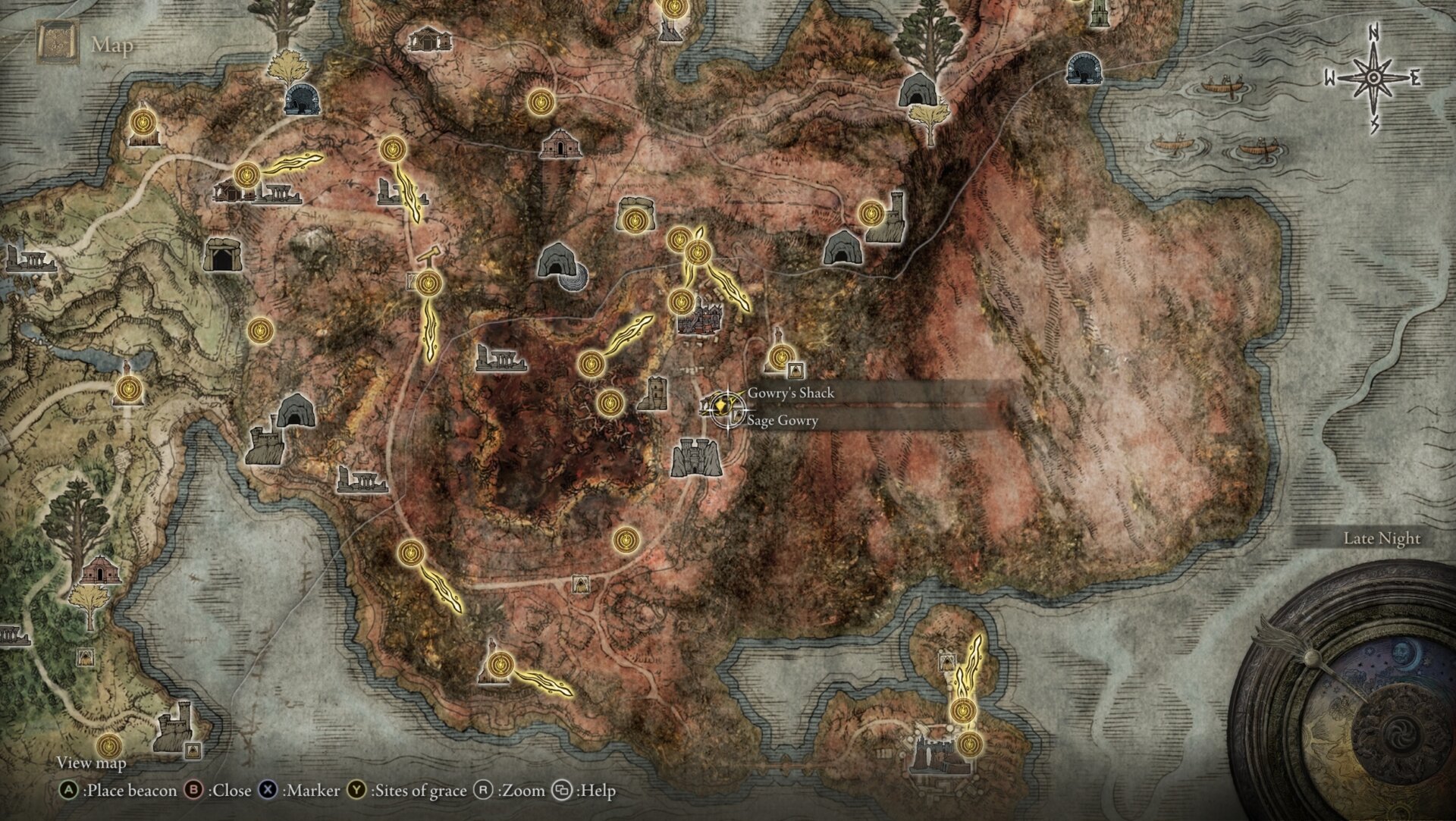 Where to find and talk to Sage Gowry at Sellia, Town of Sorcery in Elden Ring - map location