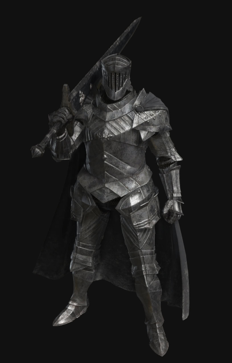 Armor of Solitude and Greatsword - Front