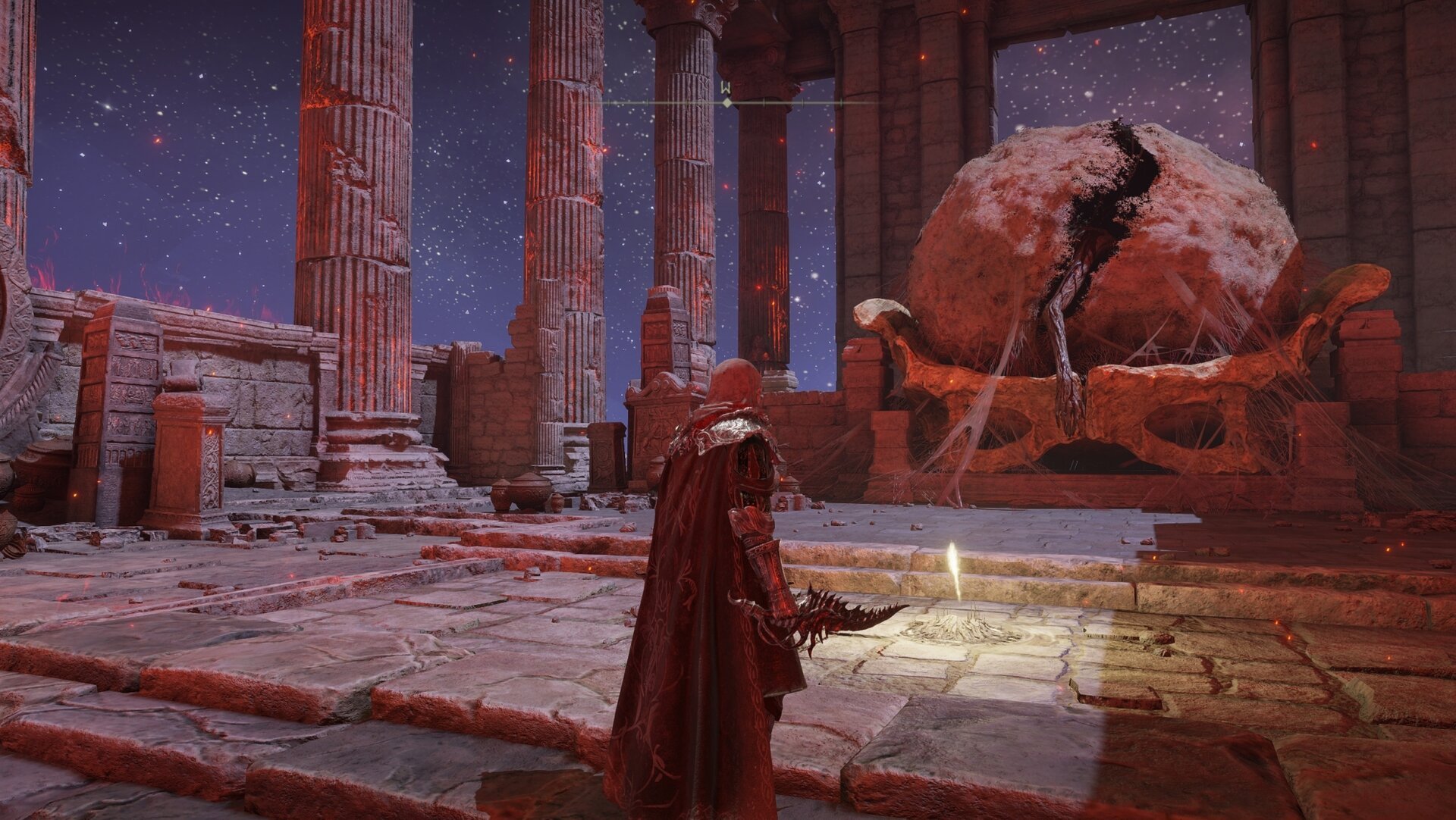 Miquella's hand at the Cocoon of the Empyrean at Mohgwyn Palace after defeating both Mohg, Lord of Blood, and Scarscourge Radahn