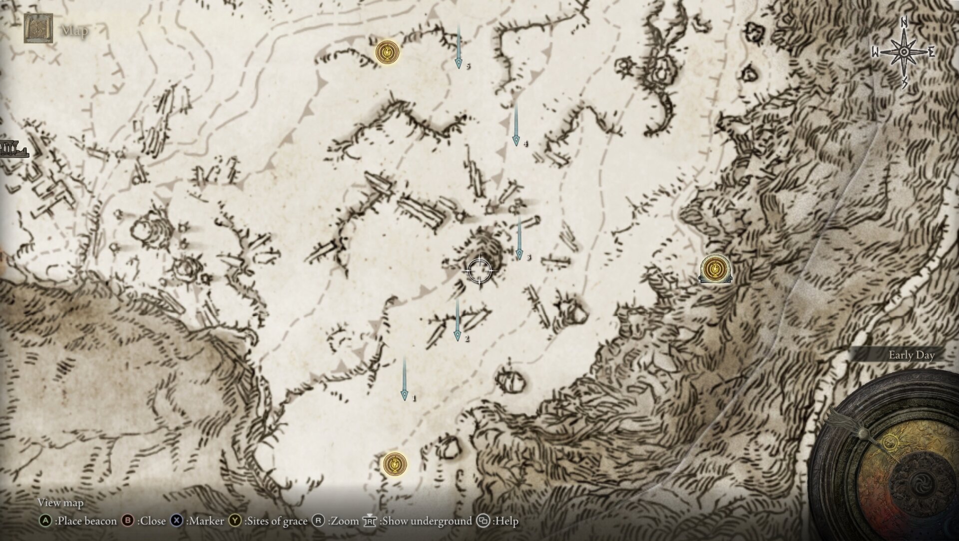 Concecrated Snowfield markers for oyu to follow - location on the map of Elden Ring
