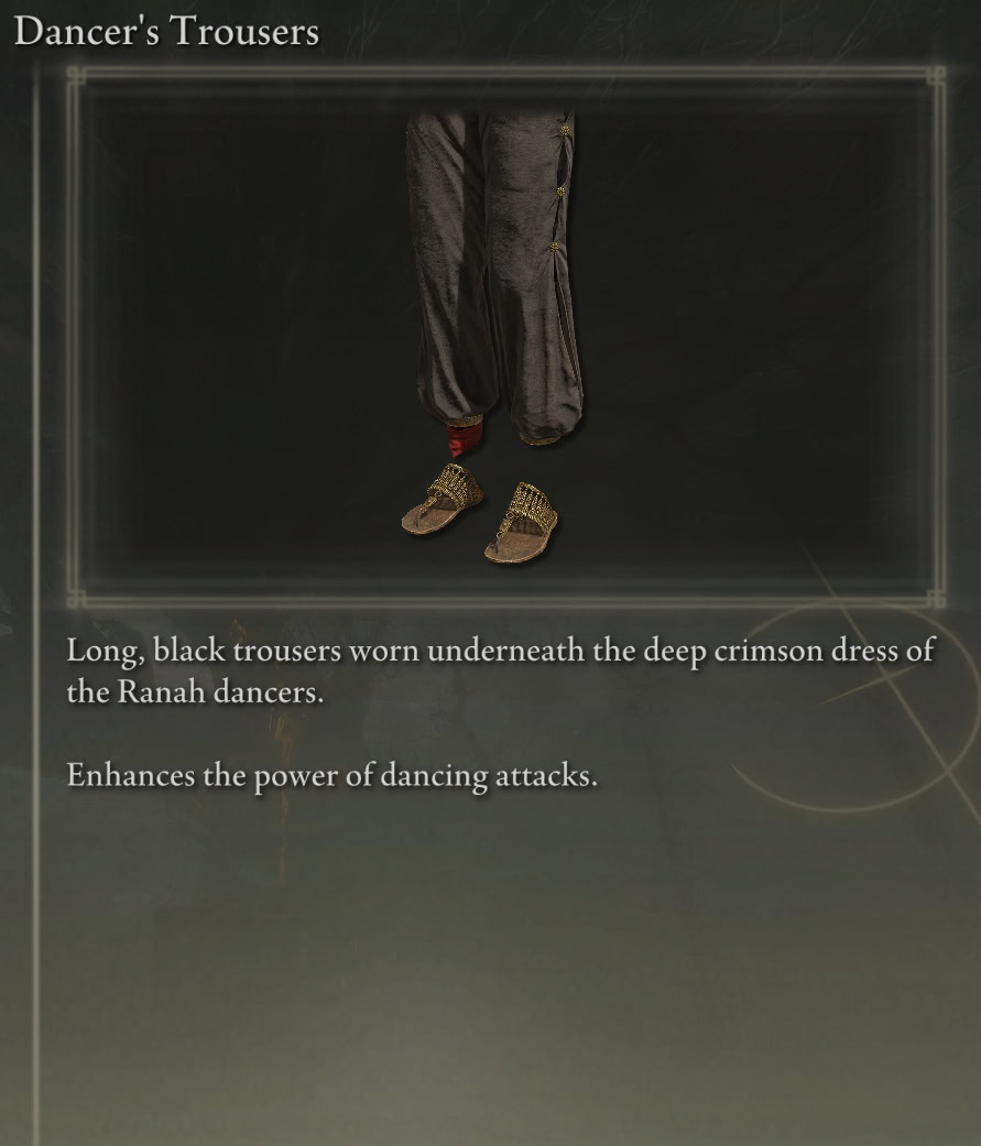 Shadow of the Erdtree Dancer's Trousers Description