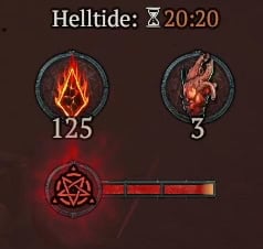 Diablo 4 Helltide Event additional UI elements on screen