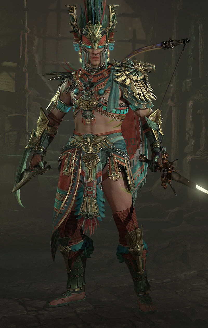 Diablo 4 - Rogue Vessel of Hatred Eaglecaller Armor Set Front