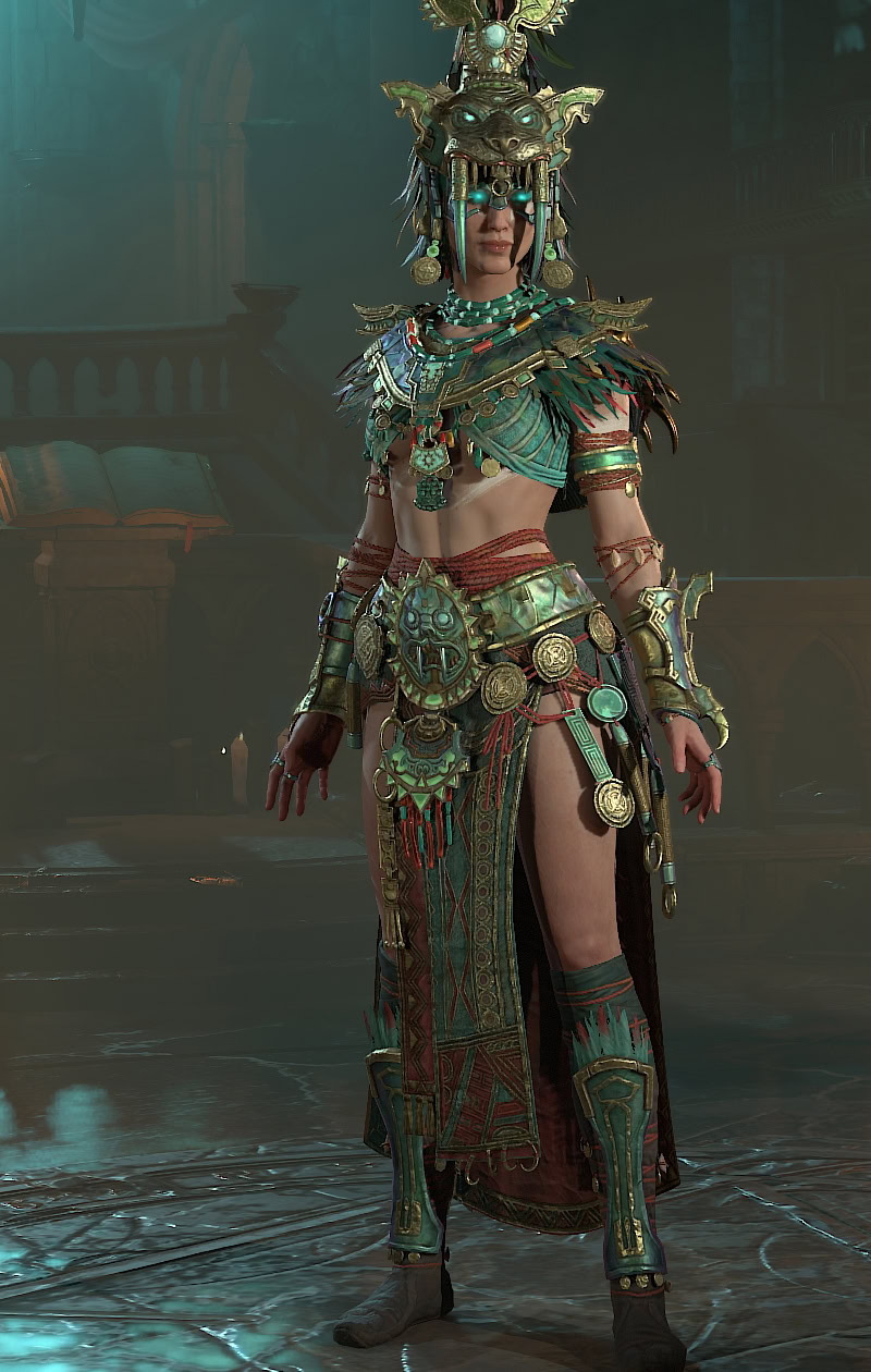 Diablo 4 - Sorcerer Vessel of Hatred Grand Vizier Armor Set Front