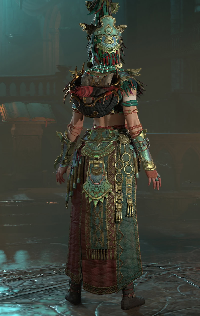 Diablo 4 - Sorcerer Vessel of Hatred Grand Vizier Armor Set back