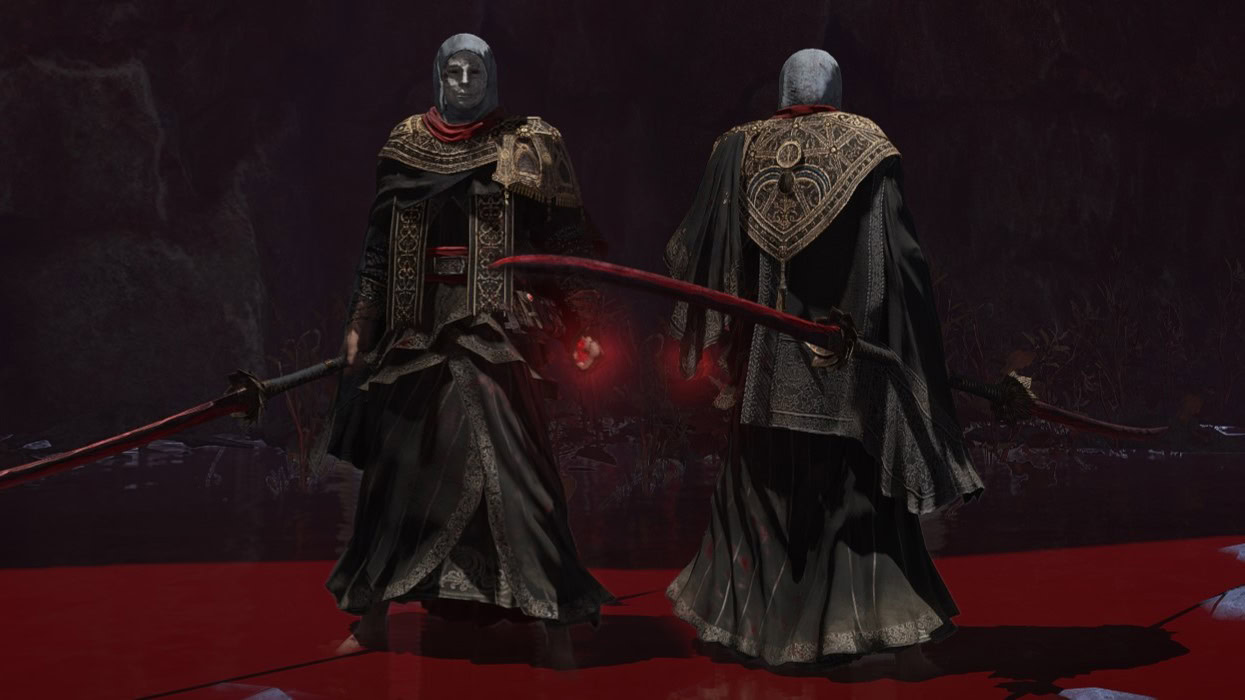 Elden Ring Sanguine Noble Armor Set Preview Front and Back