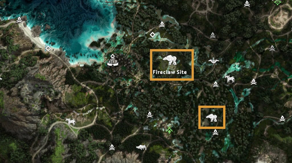 Fireclaw in Horizon Forbidden West - Locations