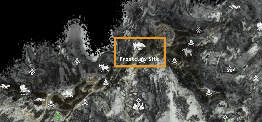 Frostclaw in Horizon Forbidden West - Location