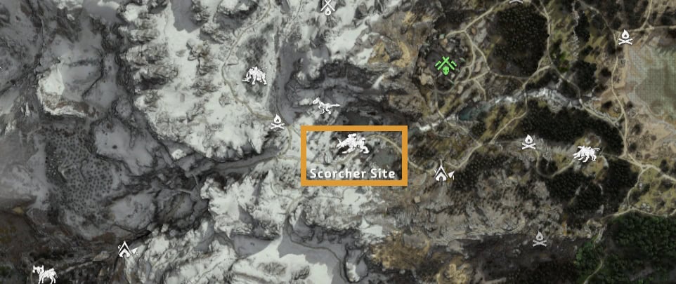 Scorcher in Horizon Forbidden West - Location 1