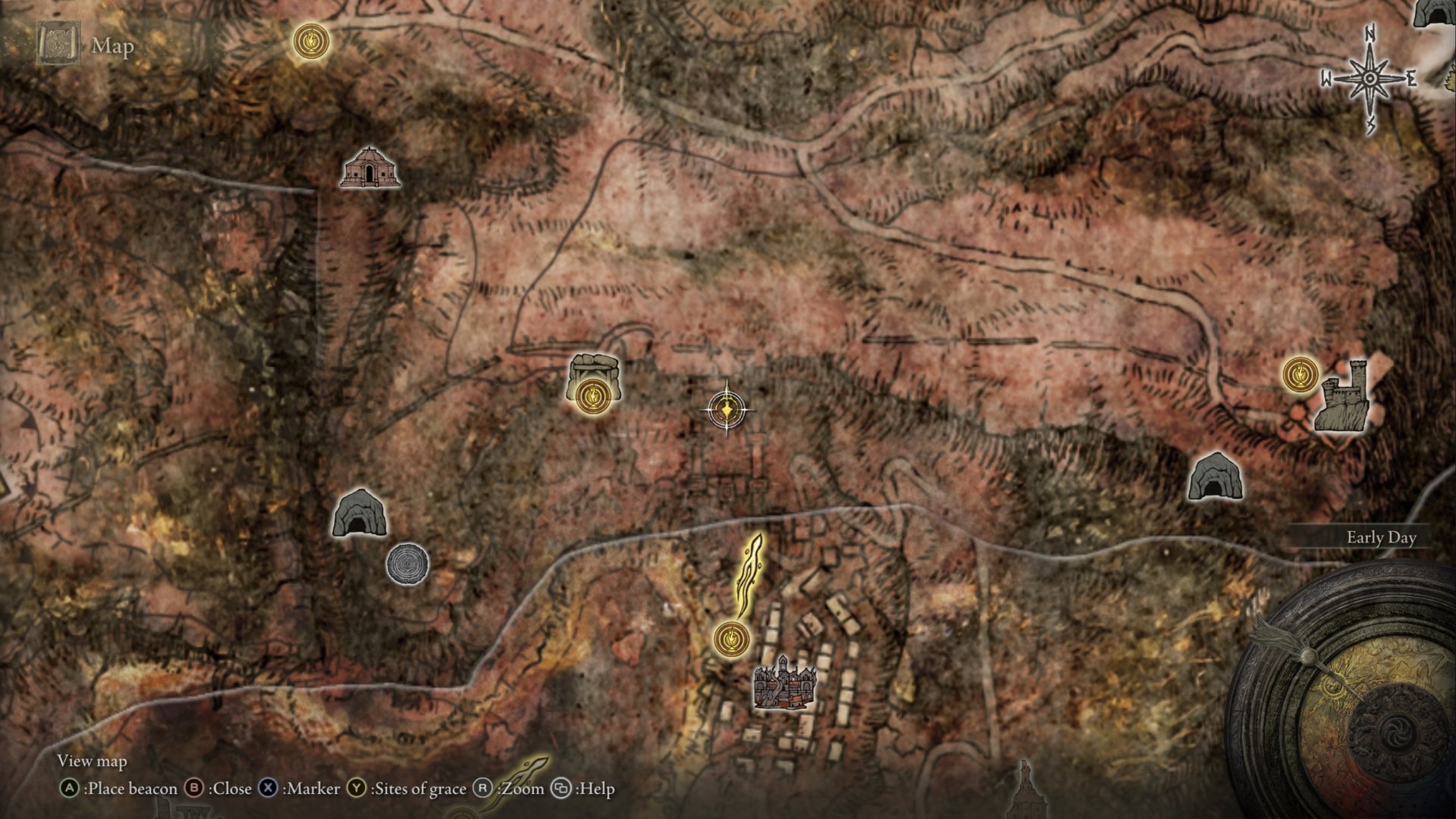Lower Unsealed Doorway with Nox Duo and Lusat's Glintstone Staff map location