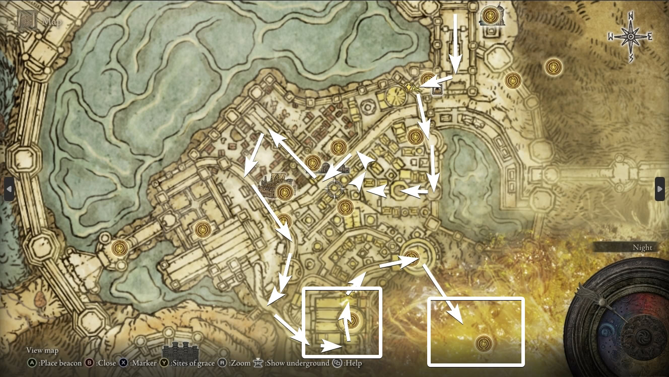 Lyndell Full View Map Marked path