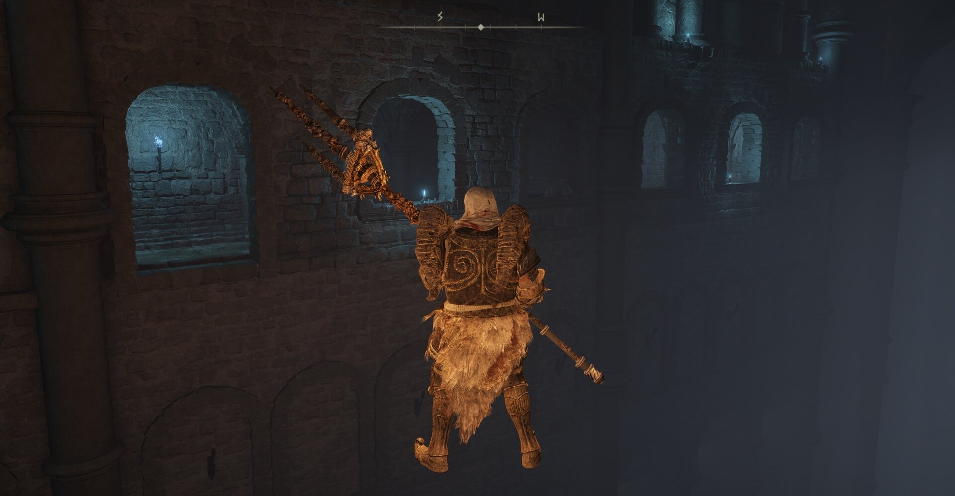 View of the doorway at the other side of the invisible pathway