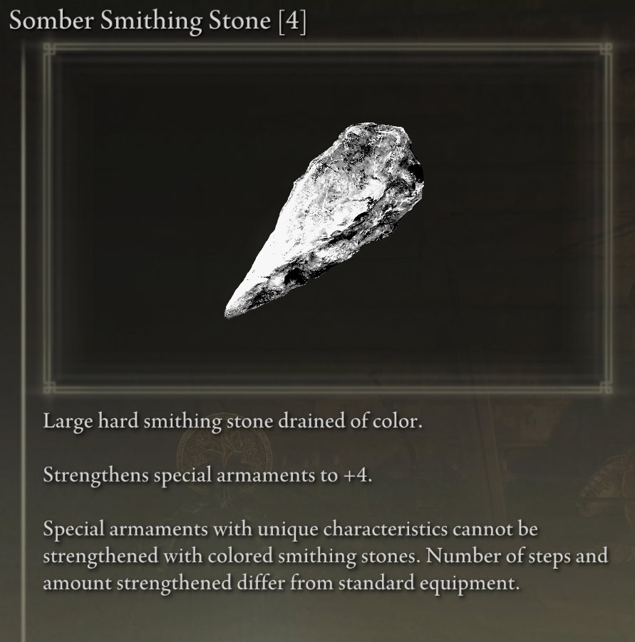 Somber Smothing Stone in Elden Ring