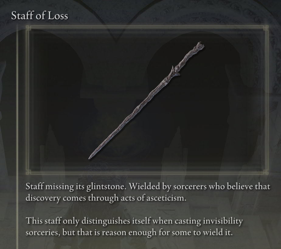 Staff of Loss item description from Elden Ring